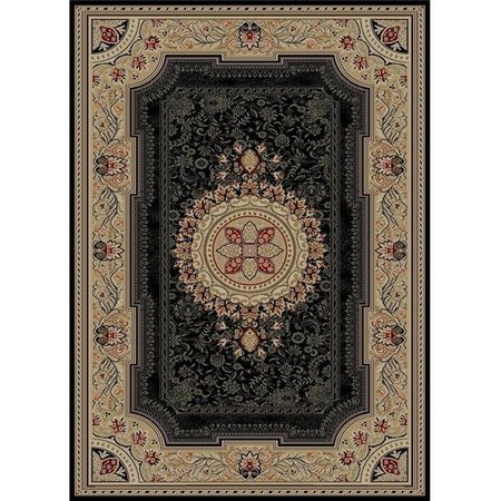 CONCORD GLOBAL TRADING Concord Global 65236 6 ft. 7 in. x 9 ft. 6 in. Ankara Chateau - Black 65236